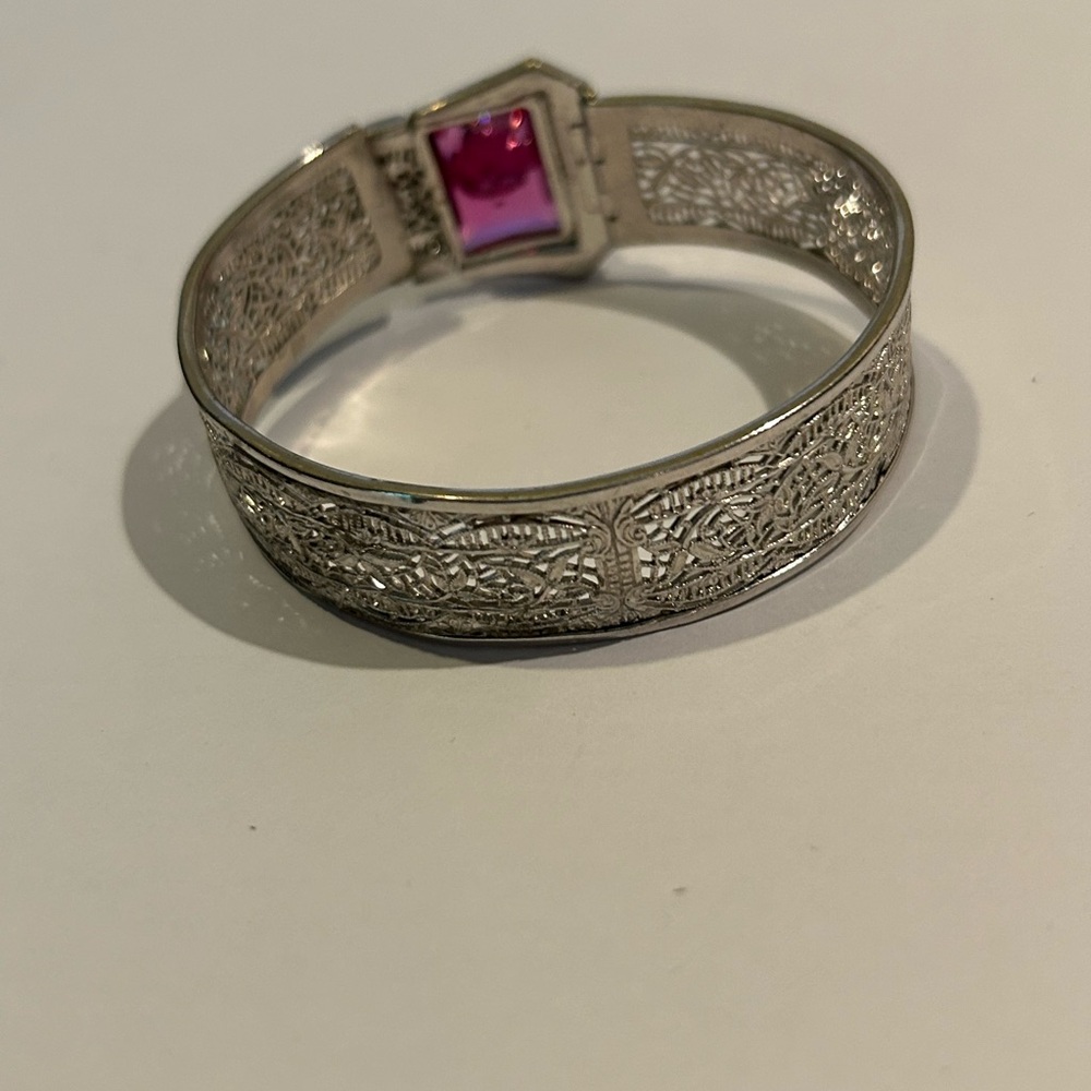 Rare Art Deco French PasteBracelet - Picture 4 of 5